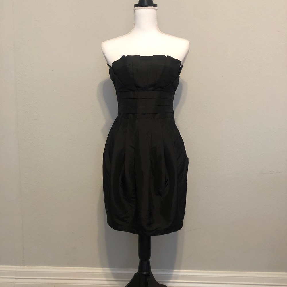 Strapless little black dress